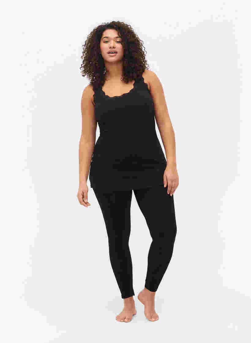 Seamless basis leggings, Black, Model image number 0