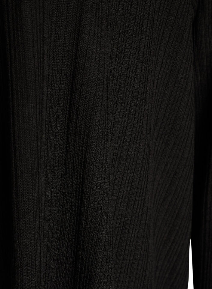 &Aring;ben cardigan i struktureret jersey, Sort, Packshot image number 2