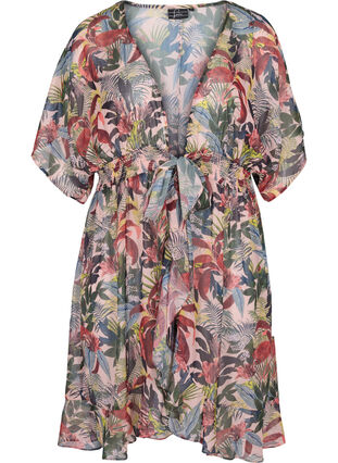 Strand kimono med print, Palm Print, Packshot image number 0