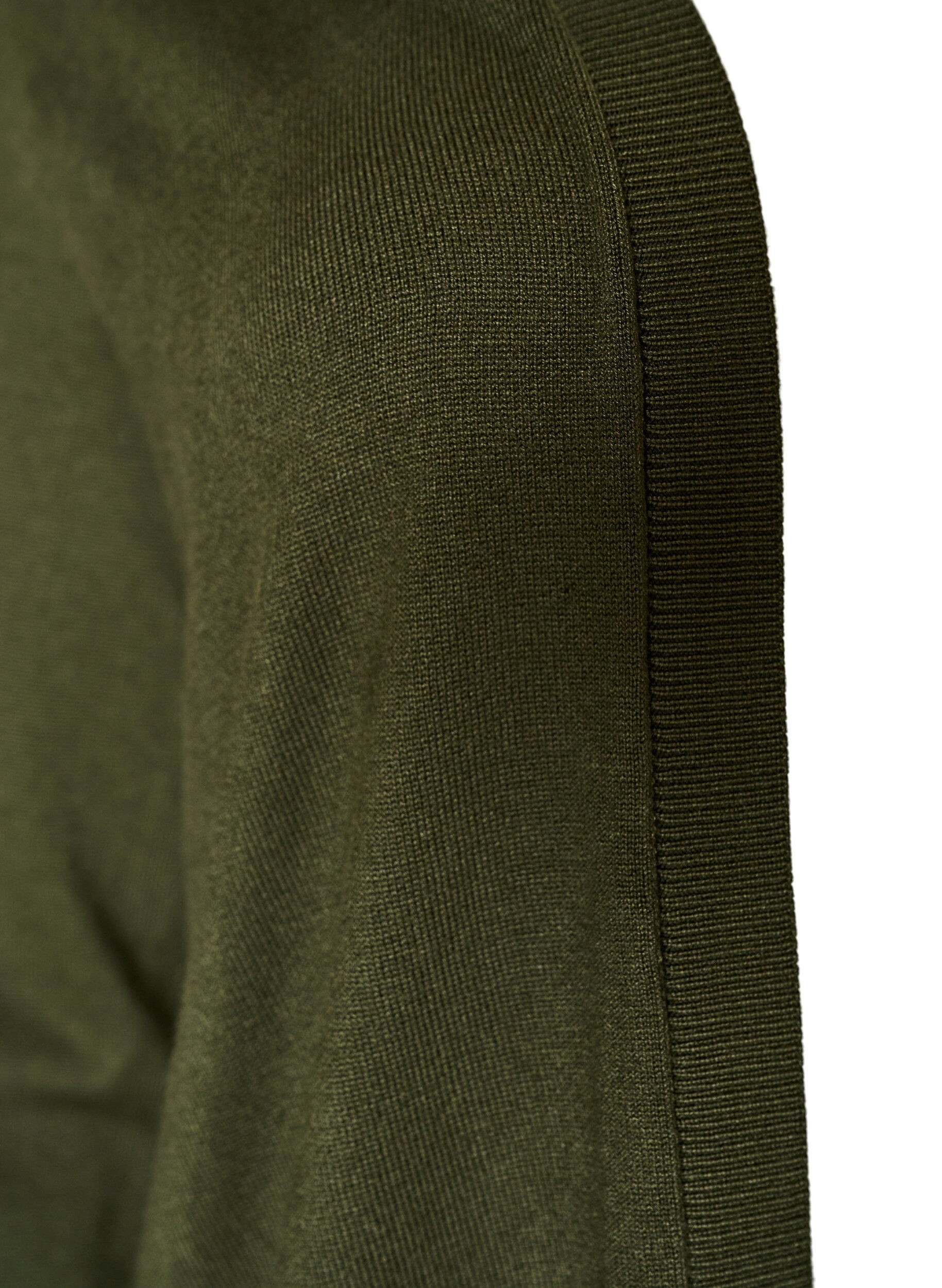 ZizziLang strikcardigan i viskosemix, Gr&oslash;n, Packshot image number 2