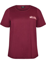 T-shirt med motiv, R&oslash;d