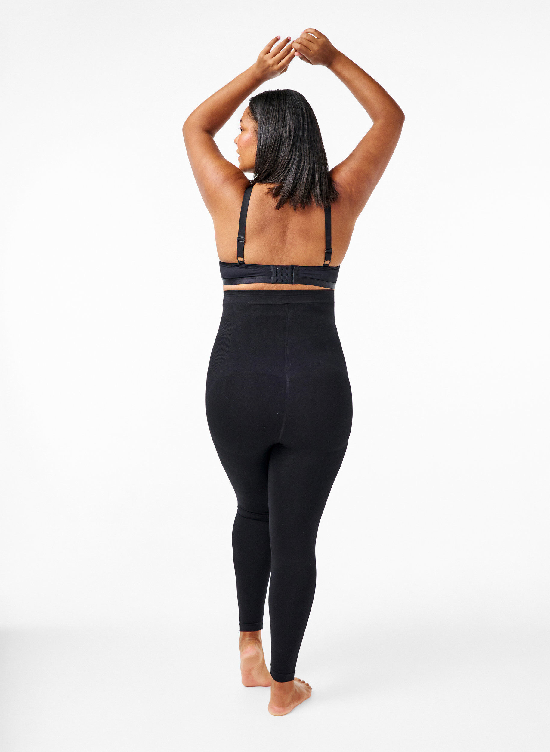 Zizzi Shapewear leggings med h&oslash;j talje, Sort, Model image number 1