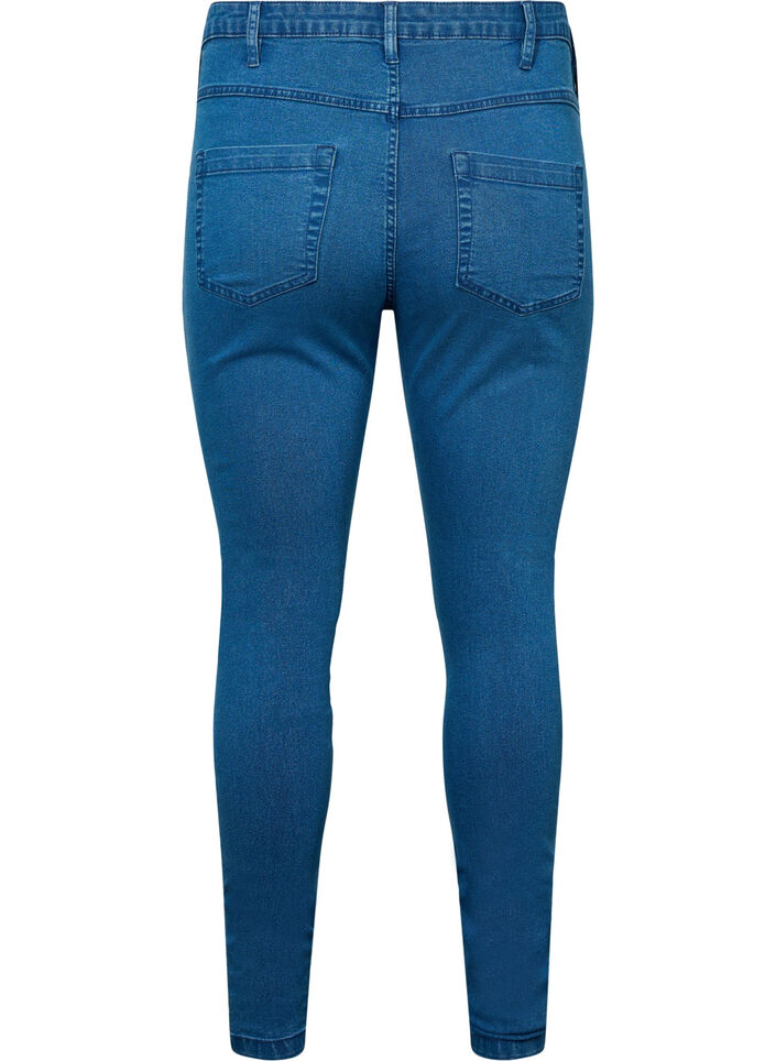 Højtaljede super slim Amy jeans, Blå, Packshot image number 1