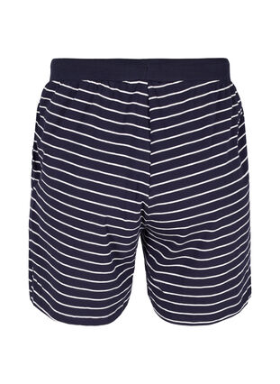 Bomulds shorts med lommer, Blue Stripe, Packshot image number 1