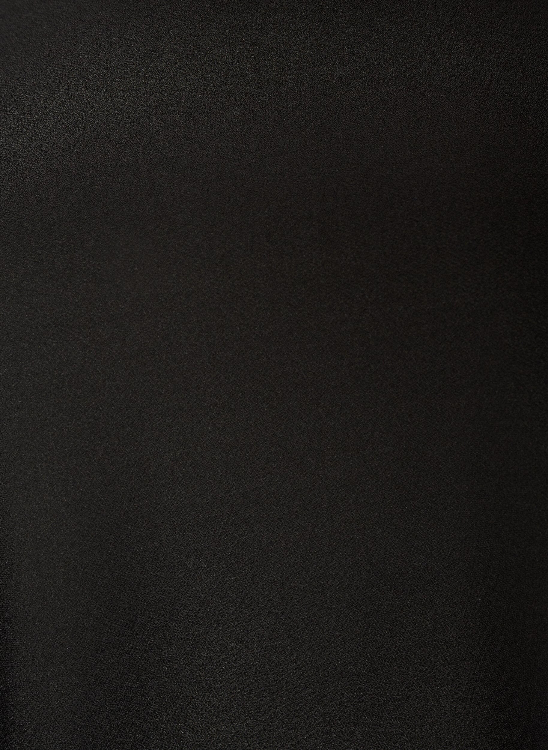ZizziKort jerseykjole med fjerkant, Sort, Packshot image number 2
