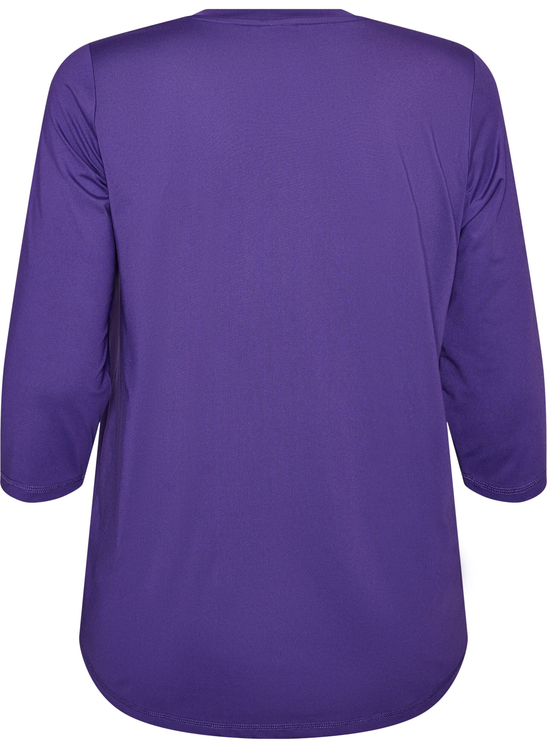 ZizziTr&aelig;ningsbluse med 3/4 &aelig;rmer, Lilla, Packshot image number 1