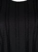Bluse med lange ærmer og tekstur, Black, Packshot image number 2