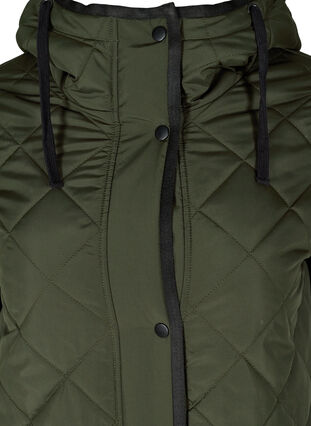 Quiltet 2-i-1 jakke med aftagelige ærmer, Forest Night, Packshot image number 2