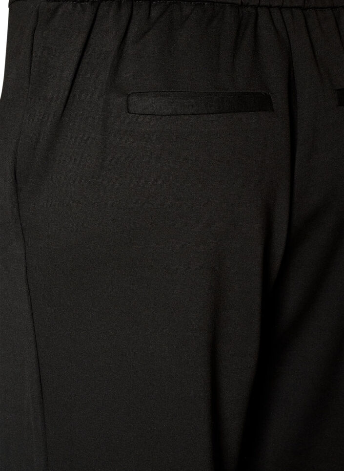 L&oslash;se jerseybukser med h&oslash;j talje, Sort, Packshot image number 3