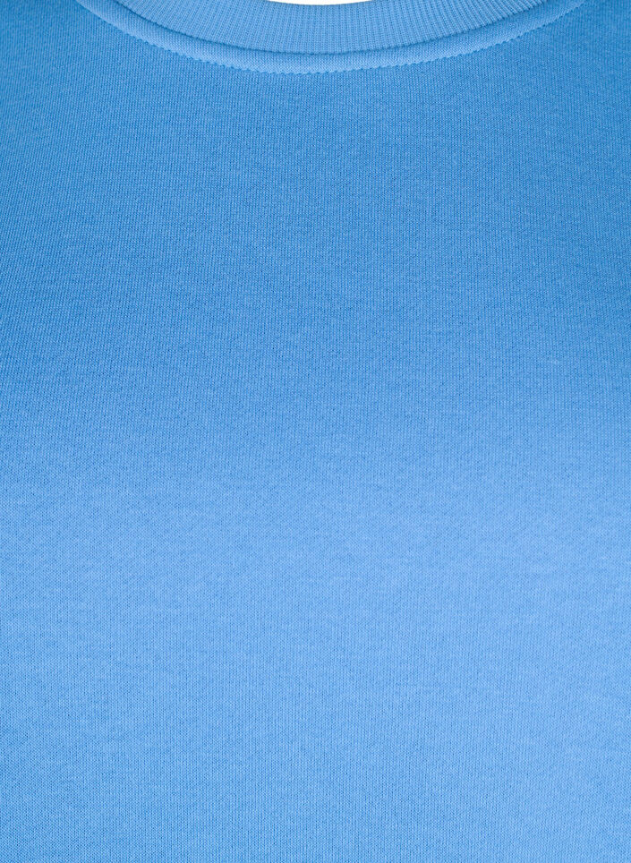 Sweatbluse med broderede udskæringer, Della Robbia Blue, Packshot image number 2