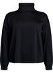 Bluse med turtleneck i modalmix, Sort, Packshot image number 0