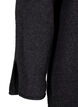 Strikkjole med rund hals og slids, Dark Grey Melange, Packshot image number 3