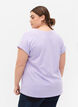 Kort&aelig;rmet t-shirt i bomuldsblanding, Lilla, Model image number 2