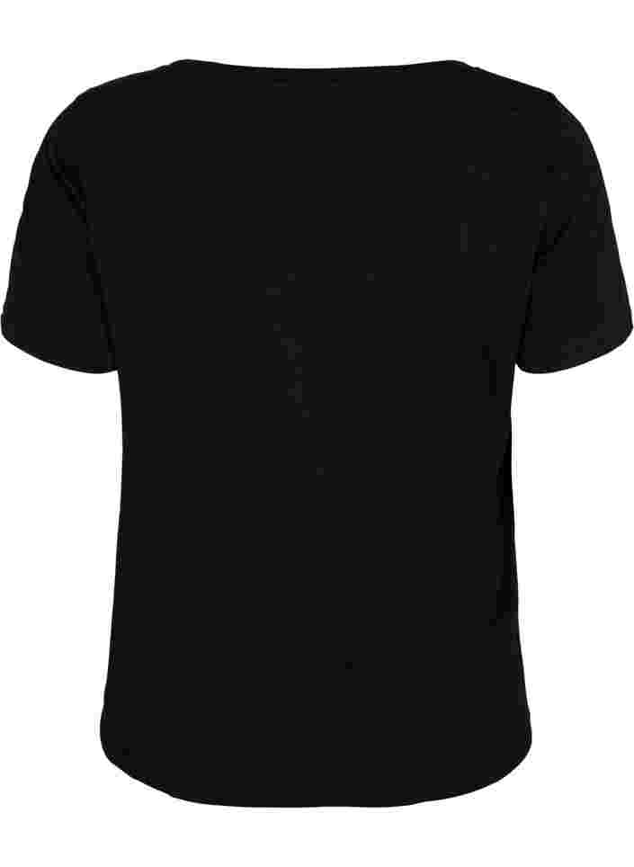 Trænings t-shirt med print, Black w. Cardio, Packshot image number 1