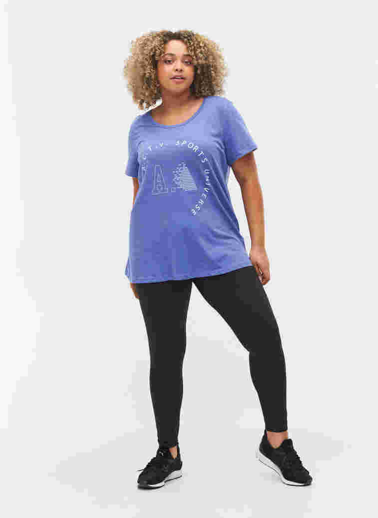 Trænings t-shirt med print, Very Peri A.C.T.V, Model image number 2