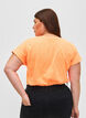 Neonfarvet t-shirt i bomuld, Orange, Model image number 2