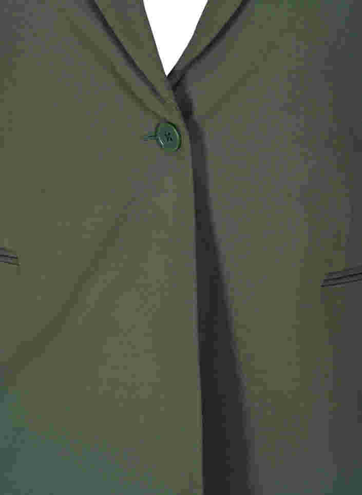 Enkel blazer med knaplukning, Thyme, Packshot image number 2