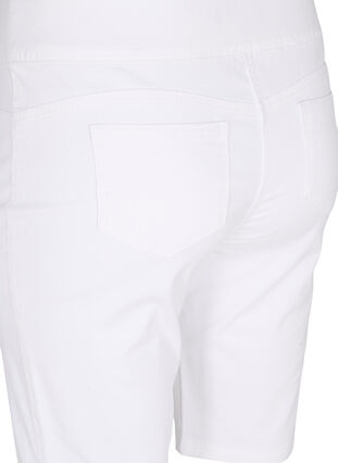 Tætsiddende shorts med baglommer, White, Packshot image number 3