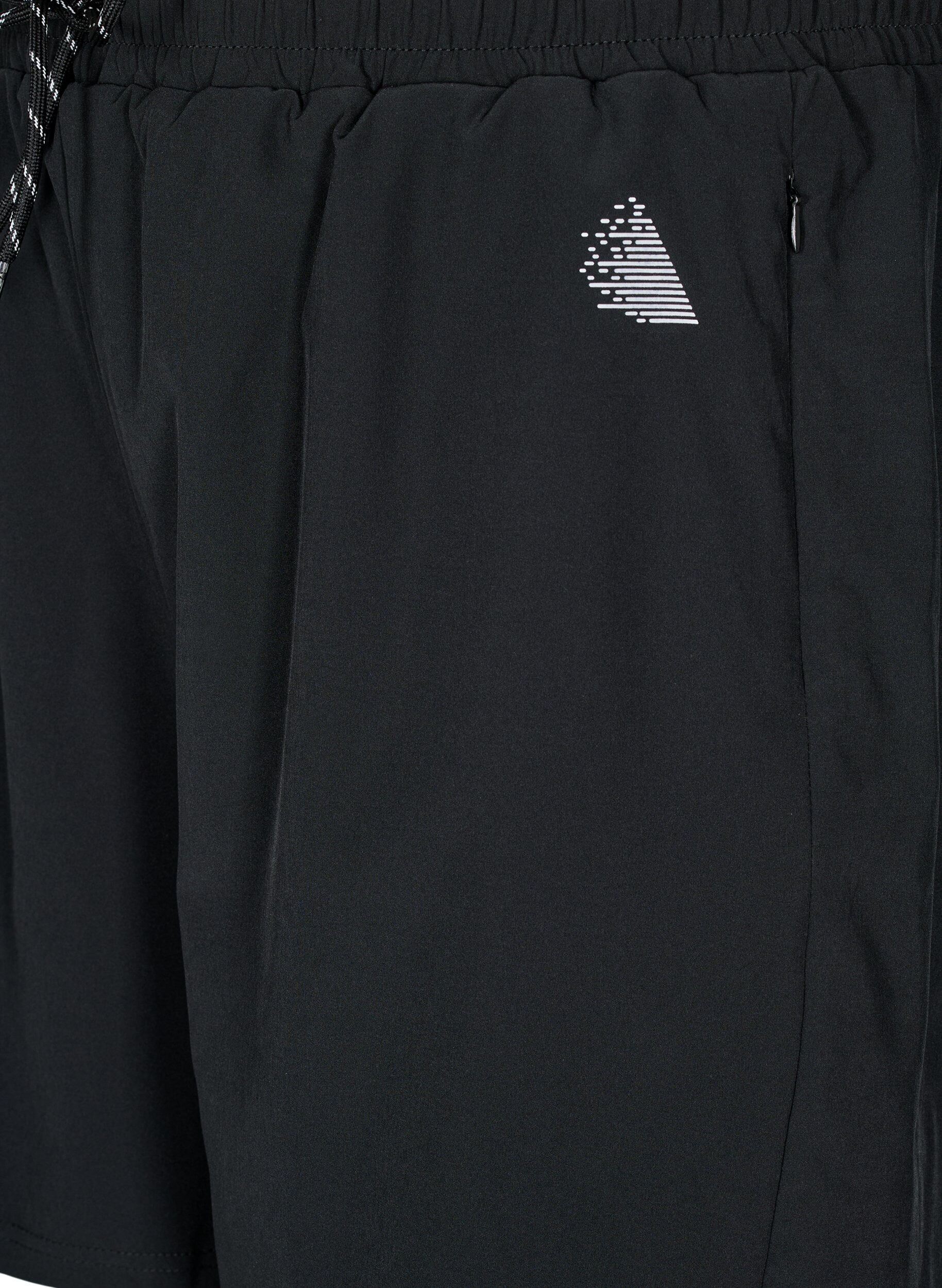 Zizzi Tr&aelig;ningsshorts med indershorts, Sort, Packshot image number 2
