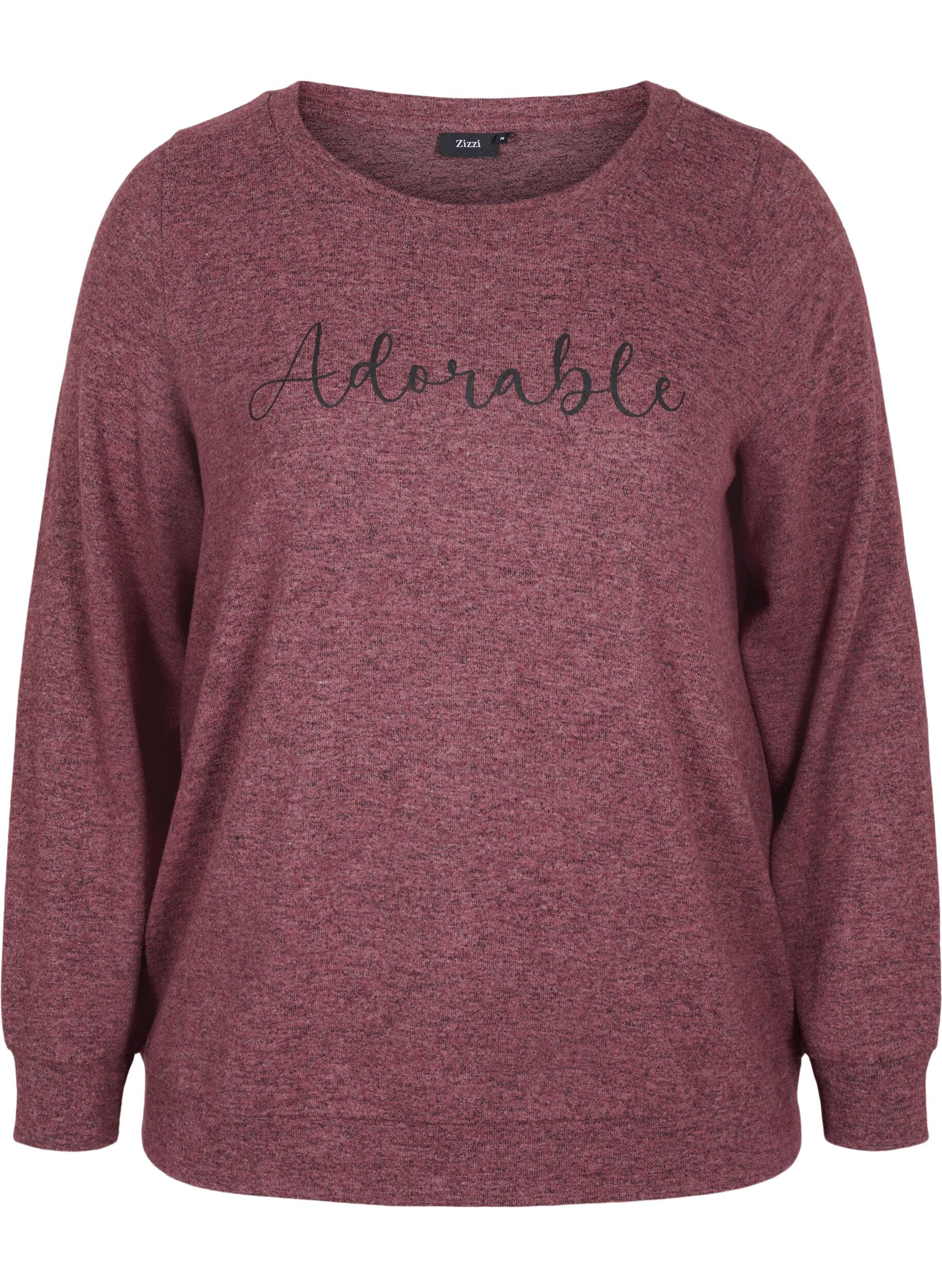 Zizzi Meleret bluse i viskosemix , Port Royal Mel, Packshot image number 0