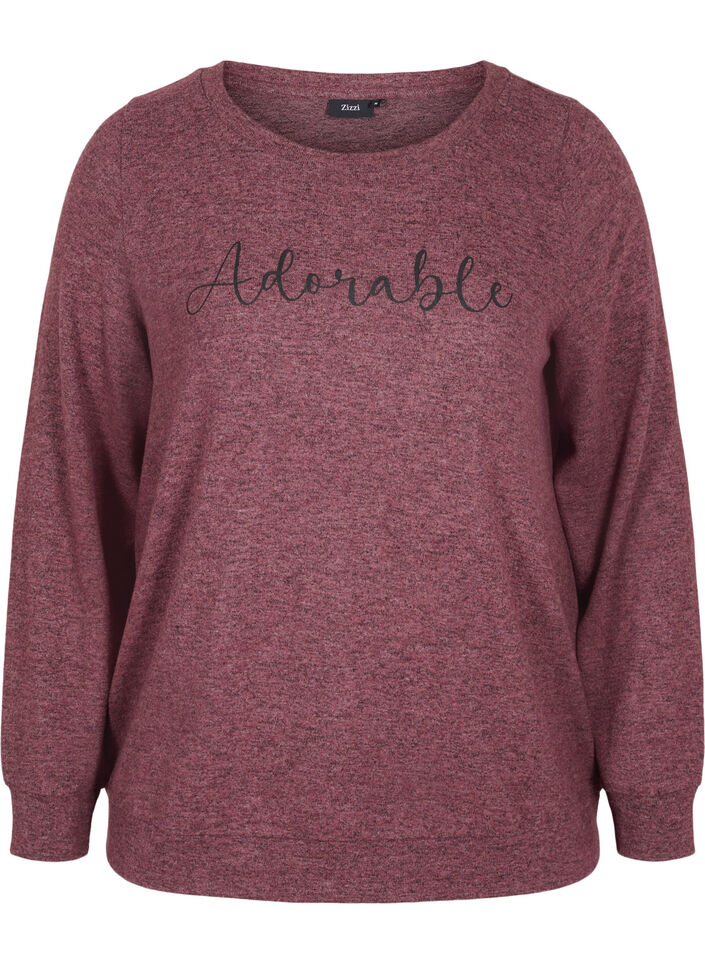 Meleret bluse i viskosemix , Port Royal Mel, Packshot image number 0