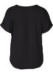 Bluse med korte &aelig;rmer og rund halsudsk&aelig;ring, Sort, Packshot image number 1