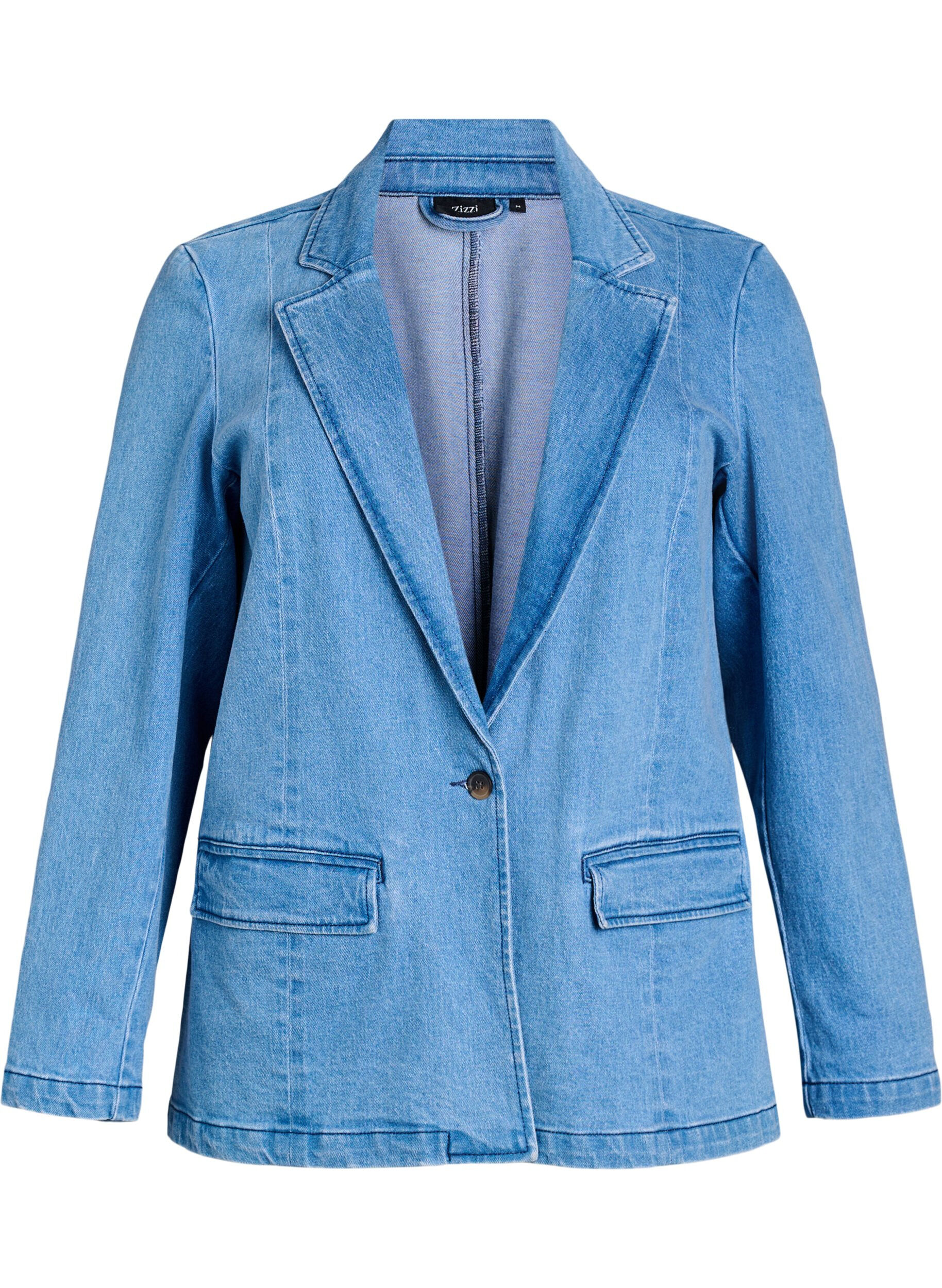 Denim blazer med lommer