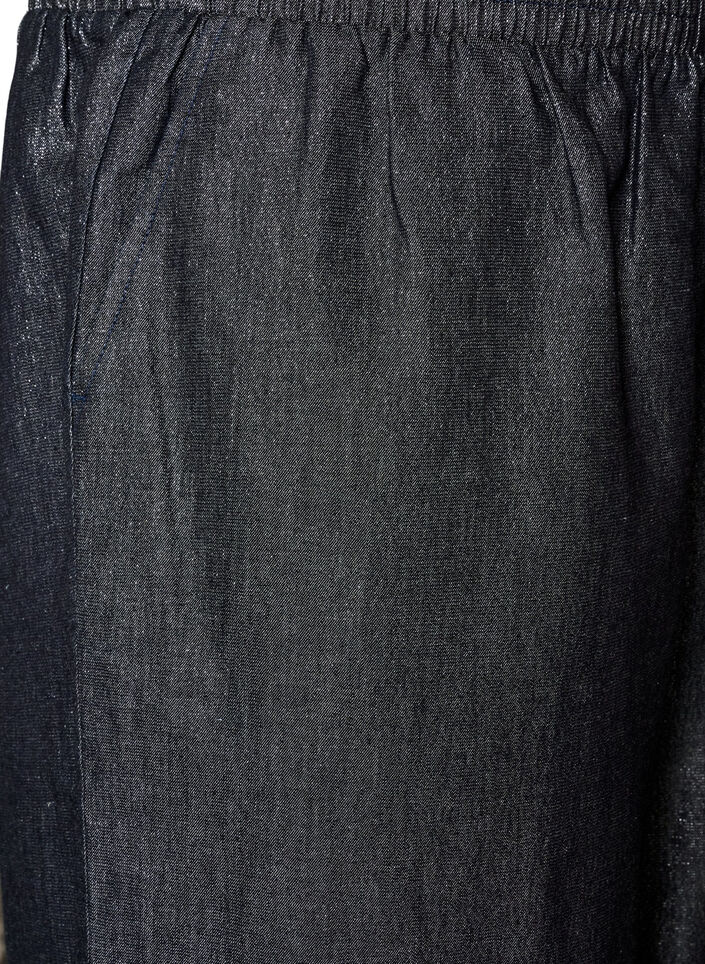 Denimbukser med glimmertr&aring;d og lige ben, Gr&aring;, Packshot image number 2