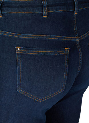 Ellen bootcut jeans med høj talje, Dark blue denim, Packshot image number 3