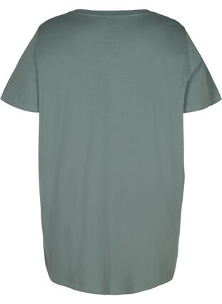 Oversize nat t-shirt i økologisk bomuld, Balsam Green, Packshot image number 1