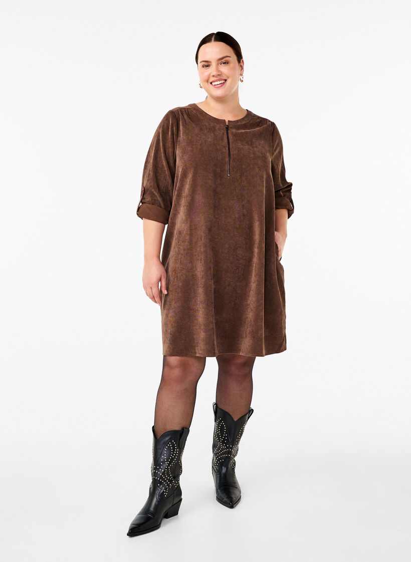 Fl&oslash;jlskjole med lynl&aring;s detalje, Chocolate Martini, Model image number 2