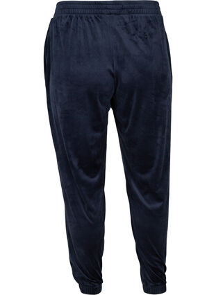 Løse bukser i velour, Navy Blazer, Packshot image number 1