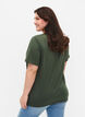 Kort&aelig;rmet basis t-shirt med v-hals, Gr&oslash;n, Model image number 2