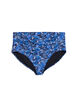 H&oslash;jtaljet bikinitrusse med bladprint, Bl&aring;, Packshot image number 0