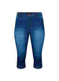 Højtaljede Amy capri jeans med super slim fit, Blue denim