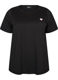 T-shirt med motiv, Sort