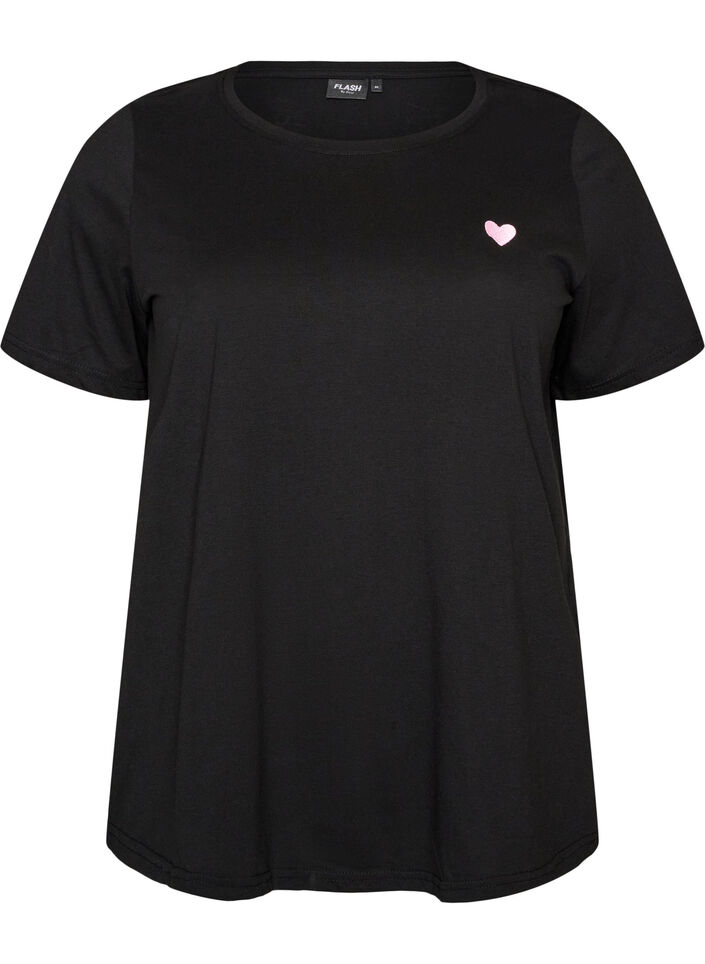 T-shirt med motiv, Sort, Packshot image number 0