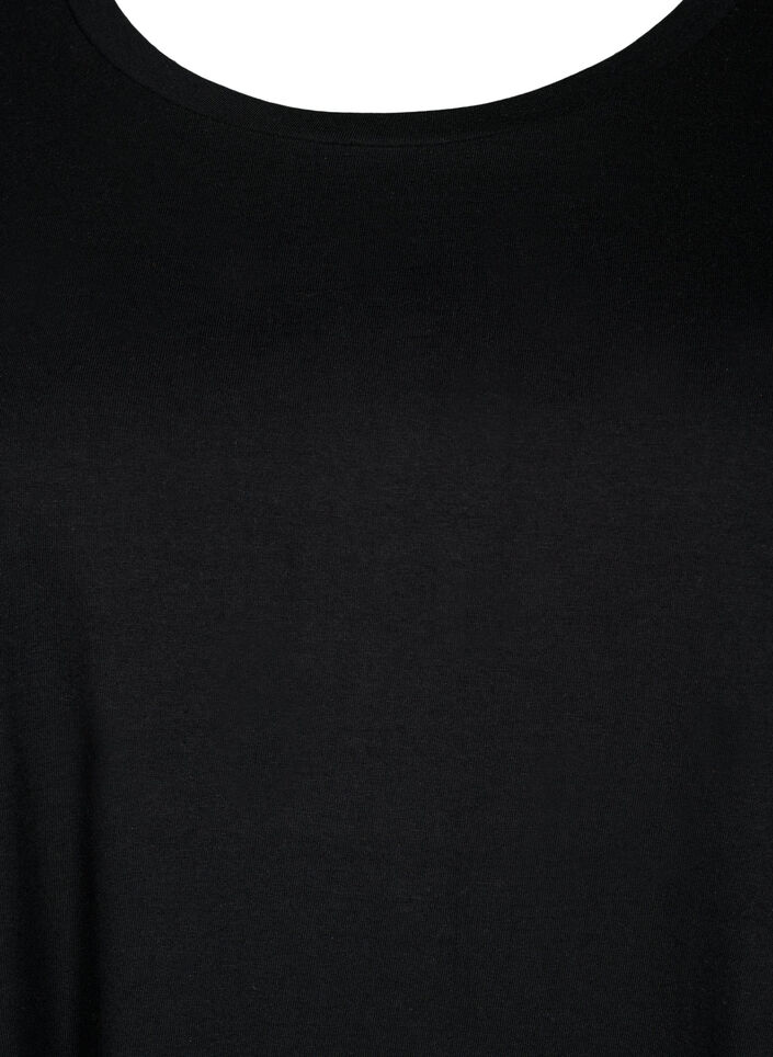 2-pak bomuldskjole med korte ærmer, Black/Black, Packshot image number 3