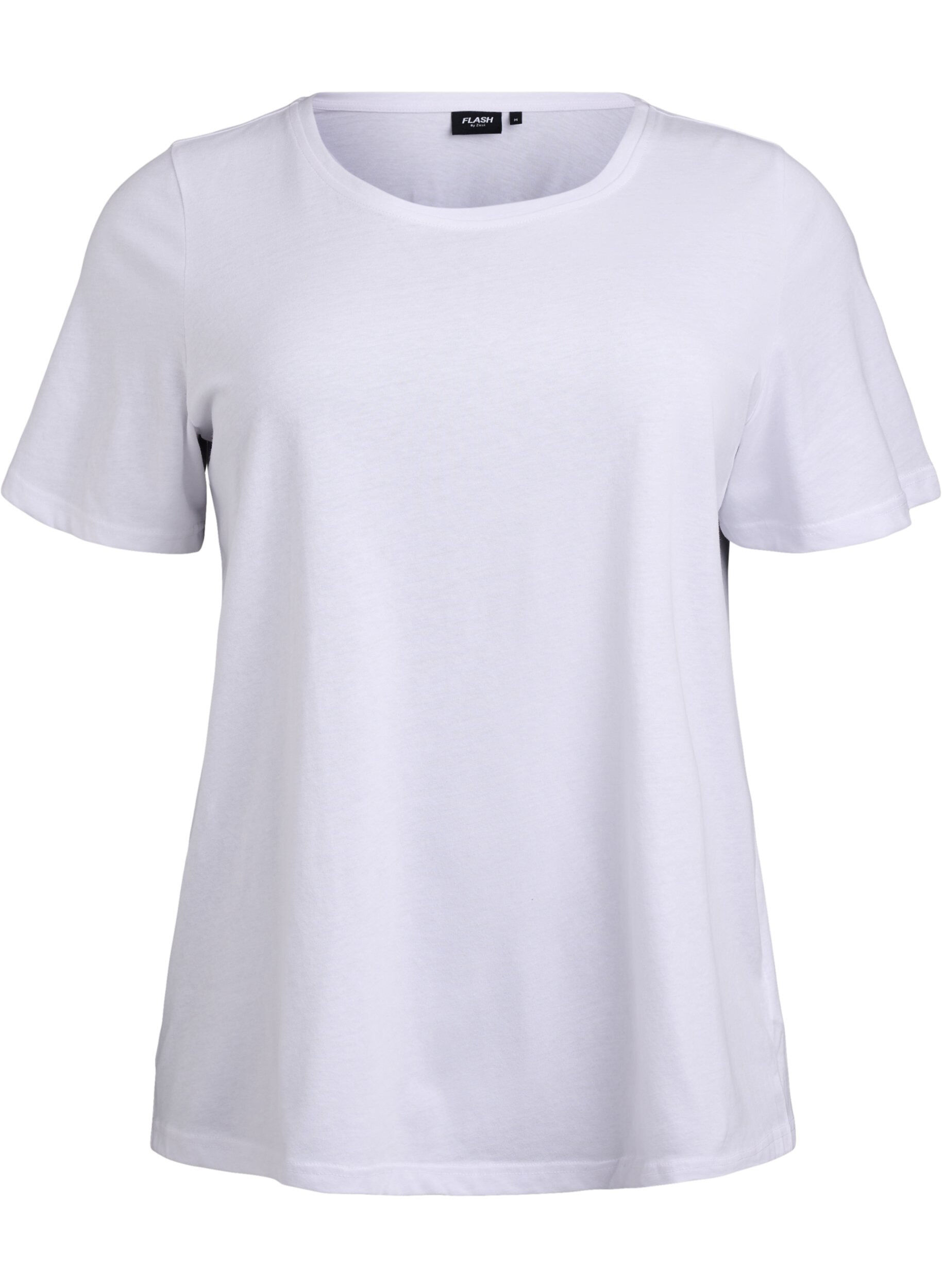 Zizzi FLASH - 2-pak t-shirts med rund hals, Black/White, Packshot image number 3