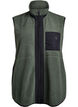 Sporty teddy vest med lommer, Thyme, Packshot image number 0