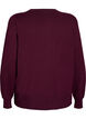 Strikcardigan med rund hals og knapper, R&oslash;d, Packshot image number 1