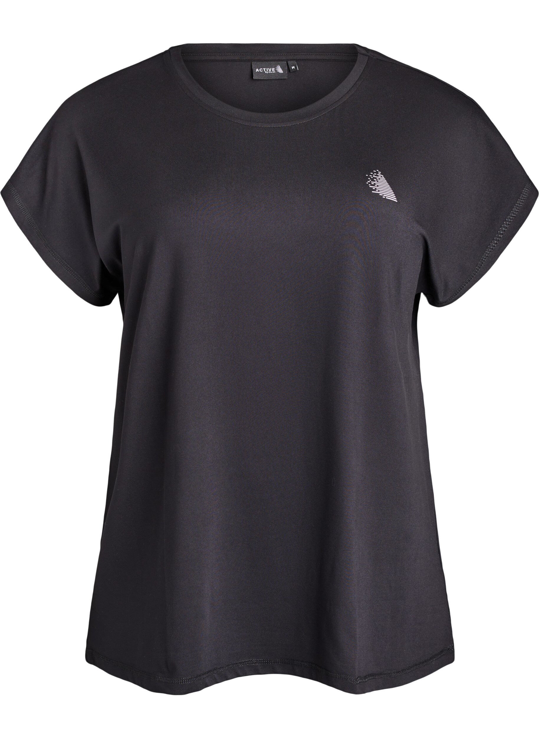 Ensfarvet tr&aelig;nings t-shirt
