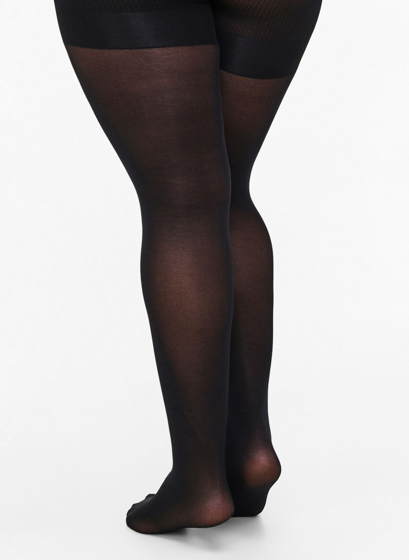 Str&oslash;mpebukser 40 denier med push-up og shape effekt, Sort, Model image number 1