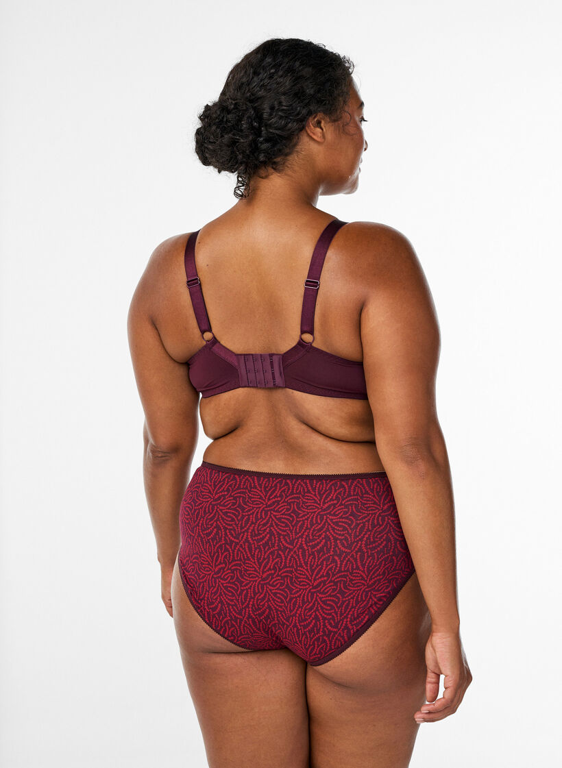 Vatteret blonde bh med bøjle , Rød, Model image number 2