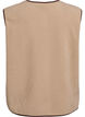 Vest i teddyfleece med kontrastkanter, Beige, Packshot image number 1