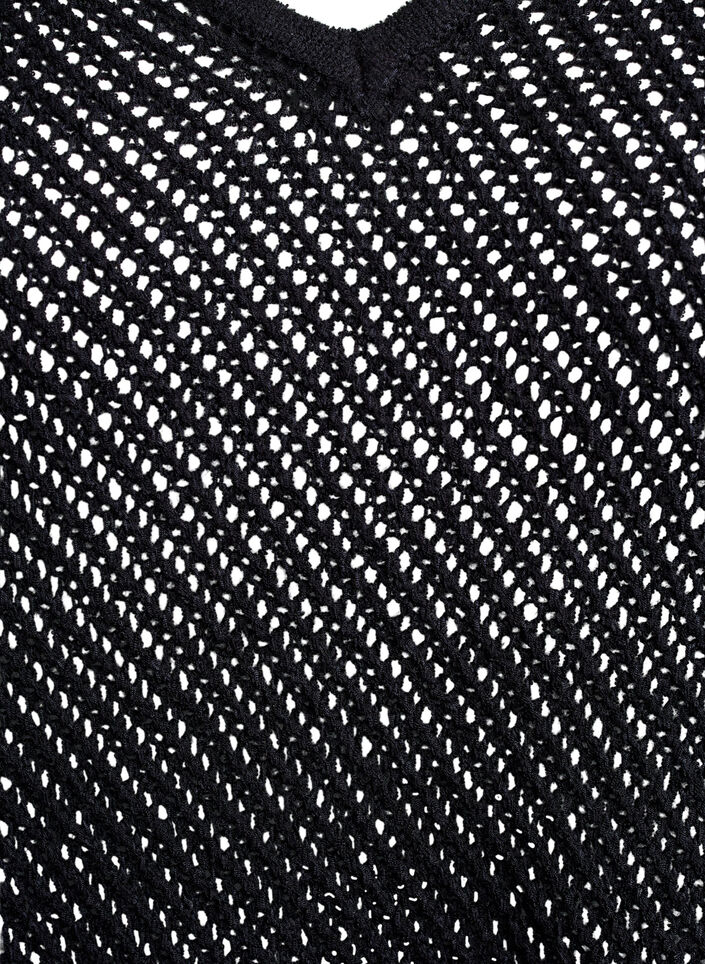 FLASH - Ærmeløs strikket top med v-hals, Sort, Packshot image number 2