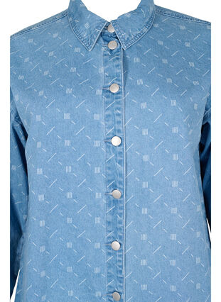 Denimskjorte med print, Light blue denim, Packshot image number 2