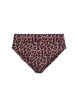 Leopard bikiniunderdel med h&oslash;j talje, Brun, Packshot image number 1