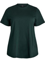 Basis t-shirt i bomuld med rund hals, Gr&oslash;n