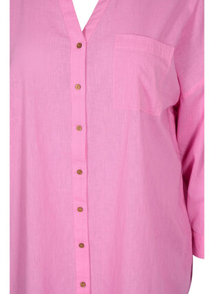 Skjortebluse med knaplukning, Begonia Pink, Packshot image number 2